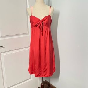 Theory Red Front Knot Mini Dress size 4